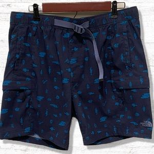 North Face Blue/Black Performance Hiking Shorts Men’s Size Large